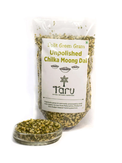 Handpounded Chilka Moong Dal Green Unpolished : 500 g